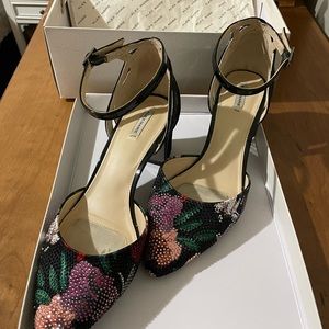 Alex Marie NelvinTwo Elegant Combo bedazzled and faux suede heel.